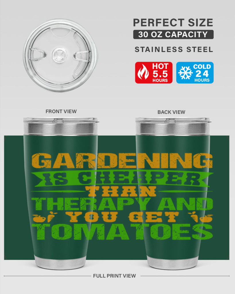 Gardening is cheaper than therapy 63#- farming and gardening- Tumbler