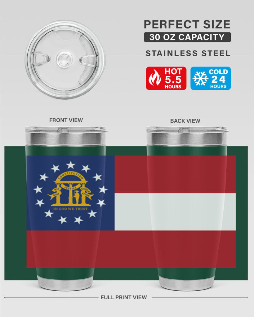 Georgia 42#- Us Flags- Tumbler