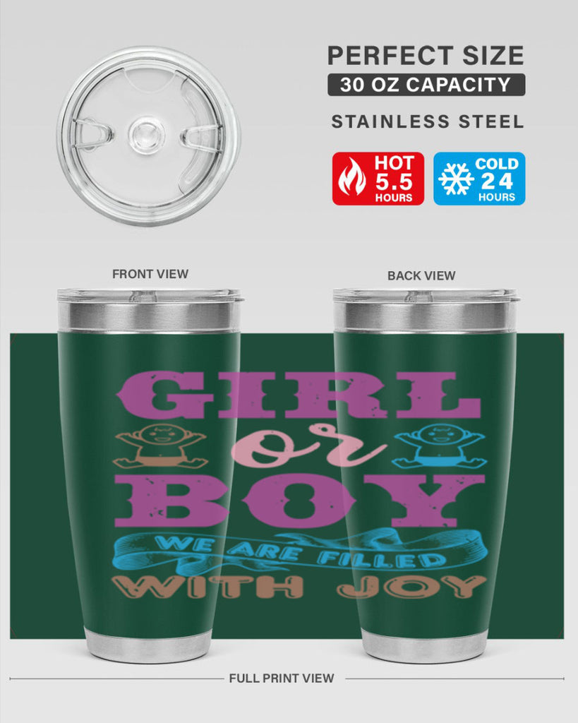 Girl or boy we are filled with joy Style 38#- baby shower- tumbler