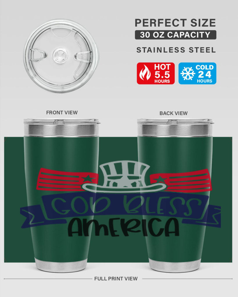 God Bless America Style 151#- Fourt Of July- Tumbler