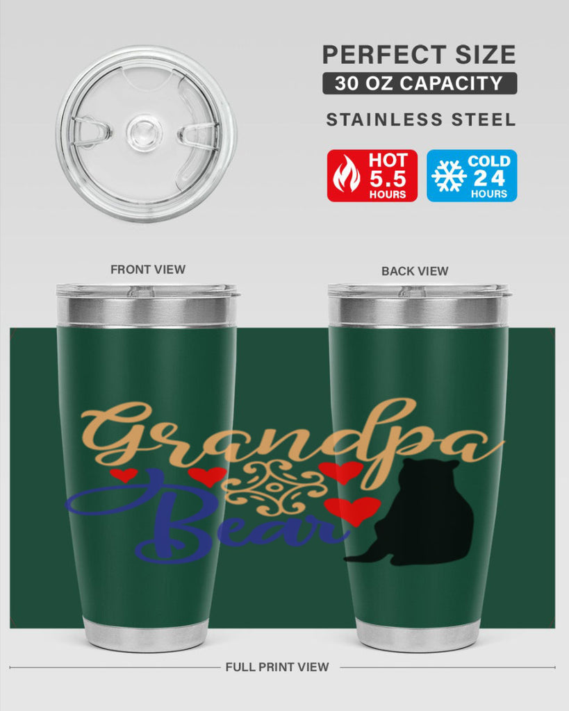 Grandpa bear 43#- grandpa - papa- Tumbler