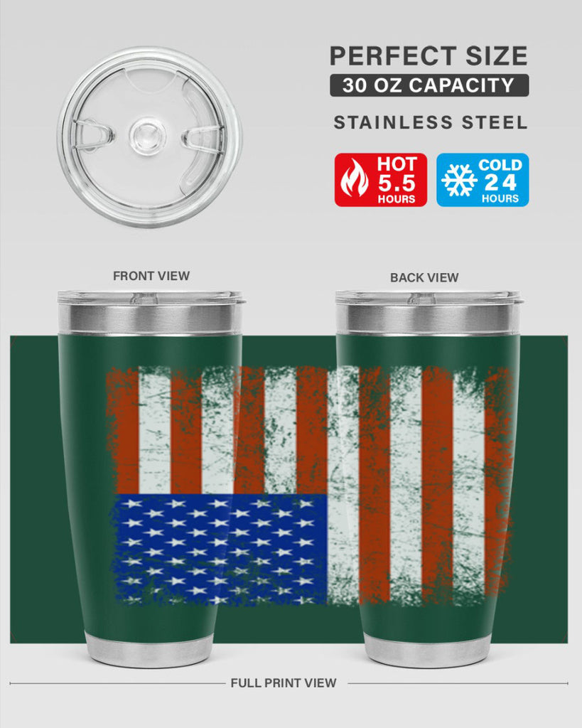 Grunge Flag 52#- Us Flags- Tumbler