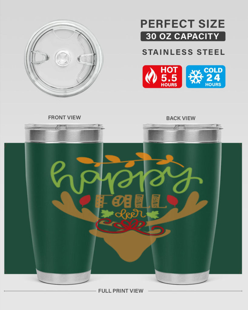 Happy Fall deer 219#- fall- Tumbler