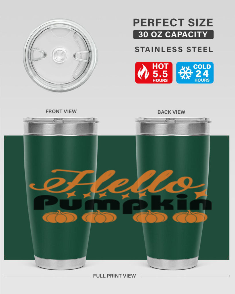 Hello Pumpkin 292#- fall- Tumbler