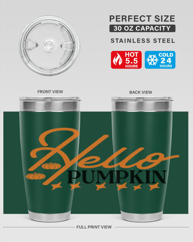 Hello Pumpkin 293#- fall- Tumbler