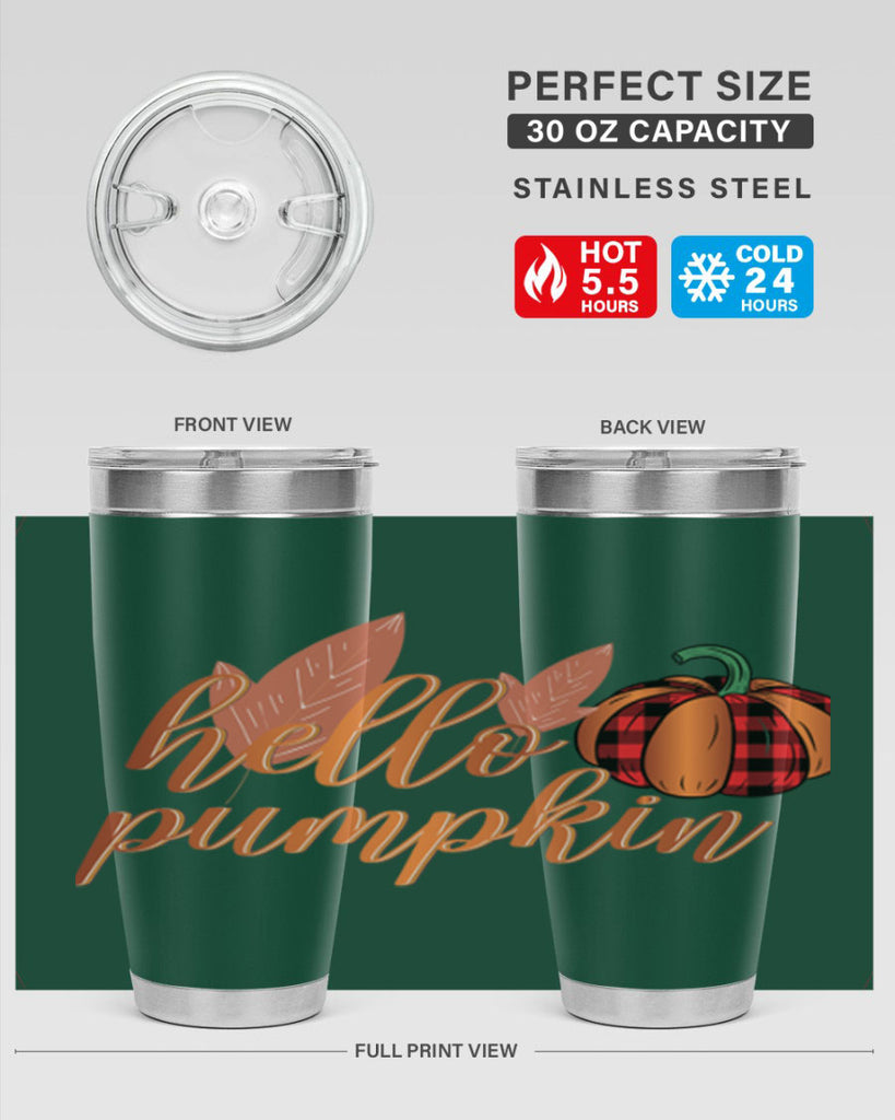 Hello Pumpkin 294#- fall- Tumbler