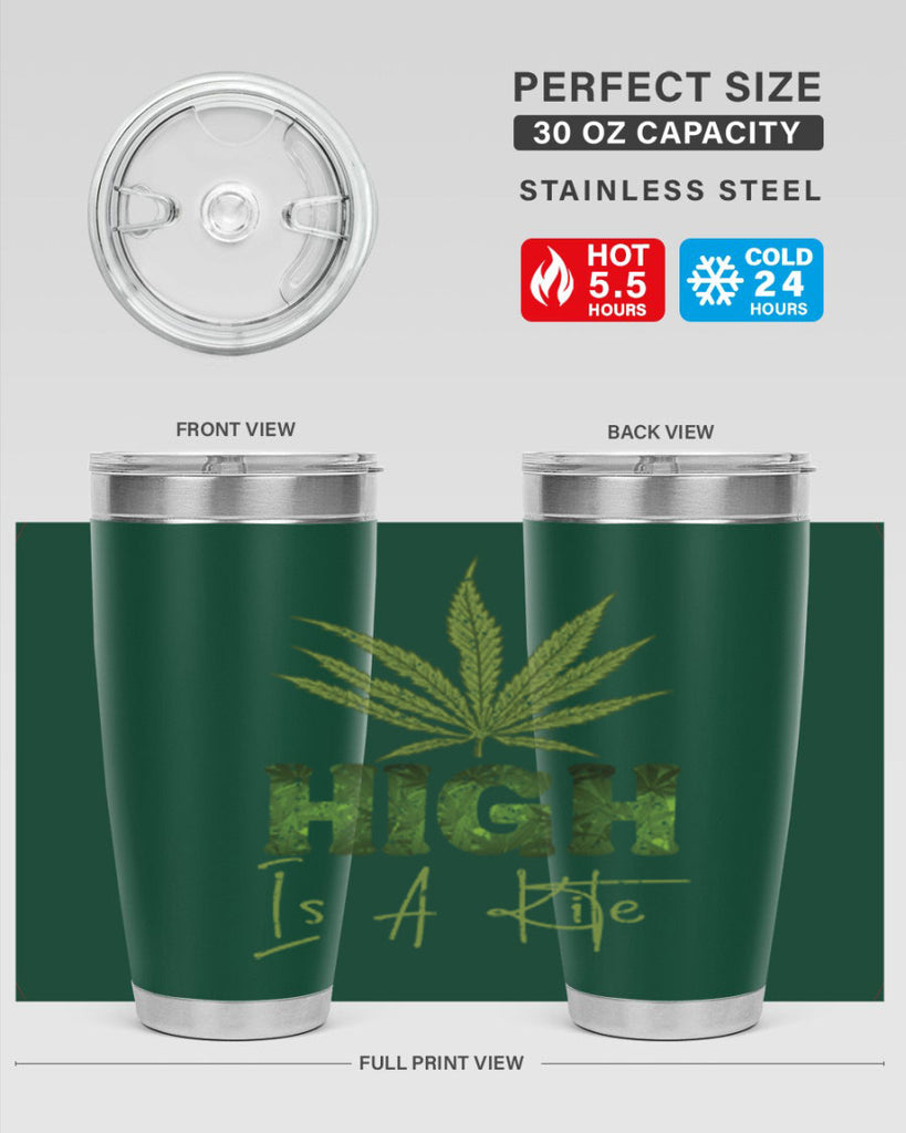 High Is A Kite Sublimation 115#- marijuana- Tumbler