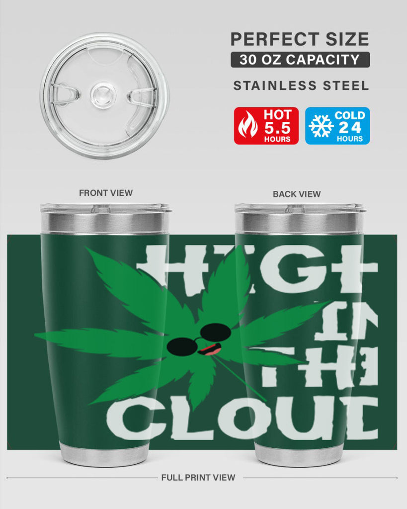 High in the cloud 114#- marijuana- Tumbler