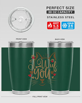 I Wuf You Style 16#- cat- Tumbler