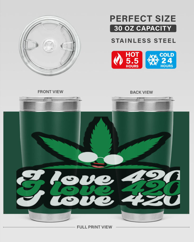 I love 420 123#- marijuana- Tumbler