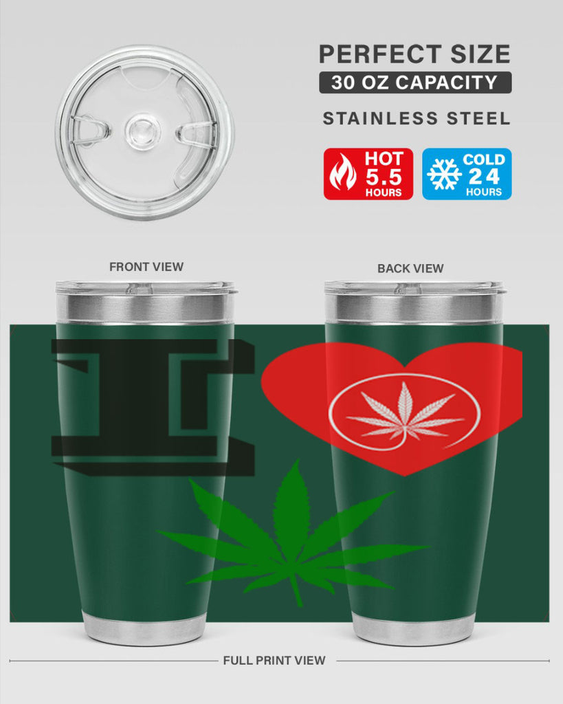 I love Cannabis heart 126#- marijuana- Tumbler