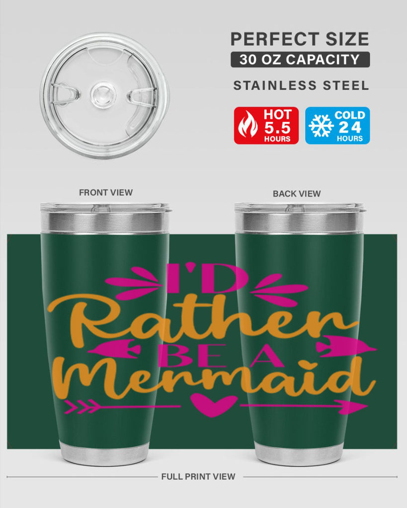 Id Rather Be A Mermaid 221#- mermaid- Tumbler