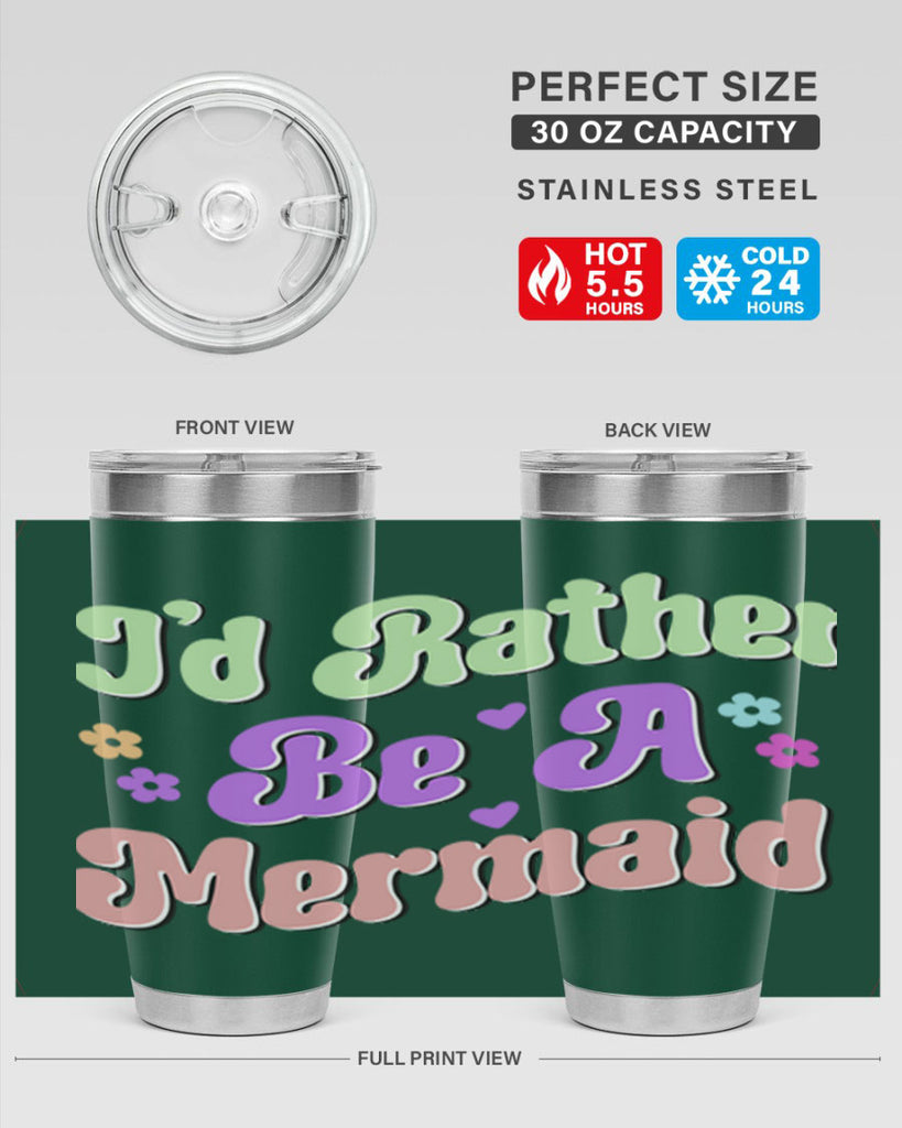 Id Rather Be A Mermaid 243#- mermaid- Tumbler