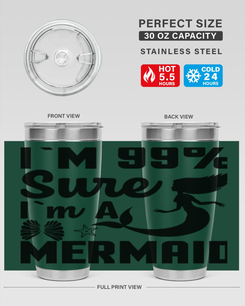 Im sure im a 253#- mermaid- Tumbler