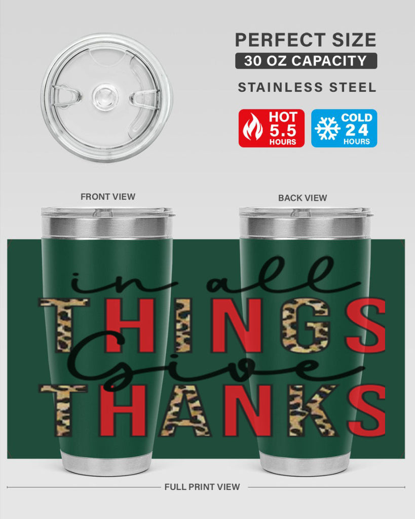 In all things give thanks 352#- fall- Tumbler