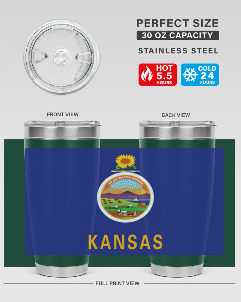 Kansas 36#- Us Flags- Tumbler