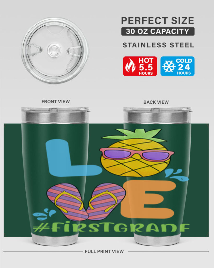 LOVE 1st Grade Summer Pineapple 8#- 1st grade- Tumbler