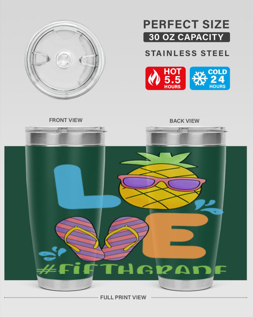 LOVE 5th Grade Summer Pineapple 19#- 5th grade- Tumbler