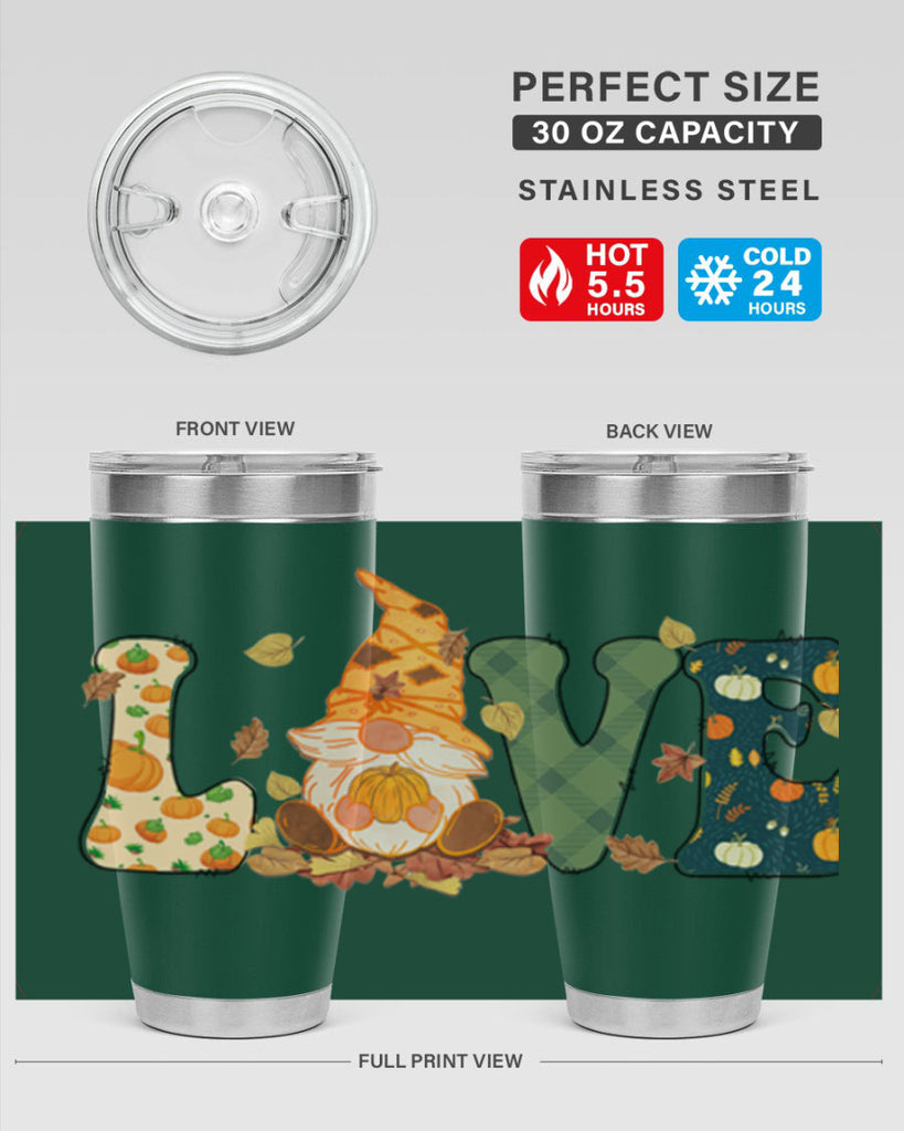 LOVEFallAutumnGnome 415#- fall- Tumbler