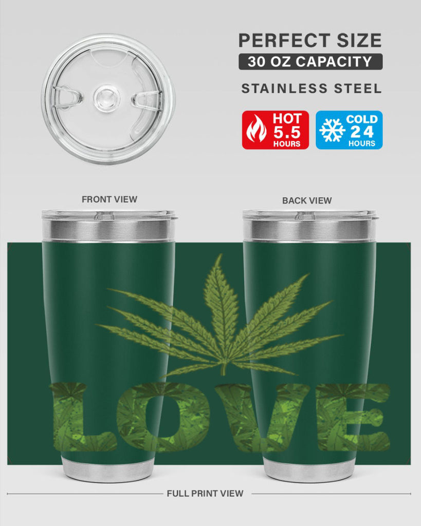 Love Sublimation 192#- marijuana- Tumbler