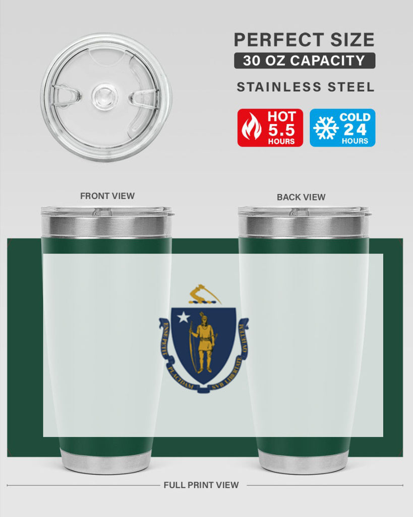 Massachusetts 31#- Us Flags- Tumbler