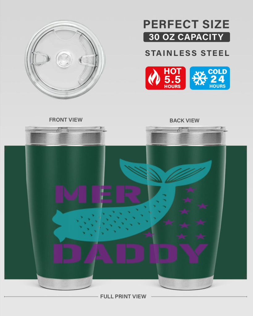 Mer Daddy 326#- mermaid- Tumbler