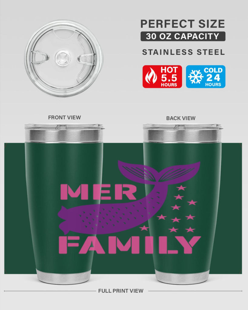 Mer Family 327#- mermaid- Tumbler