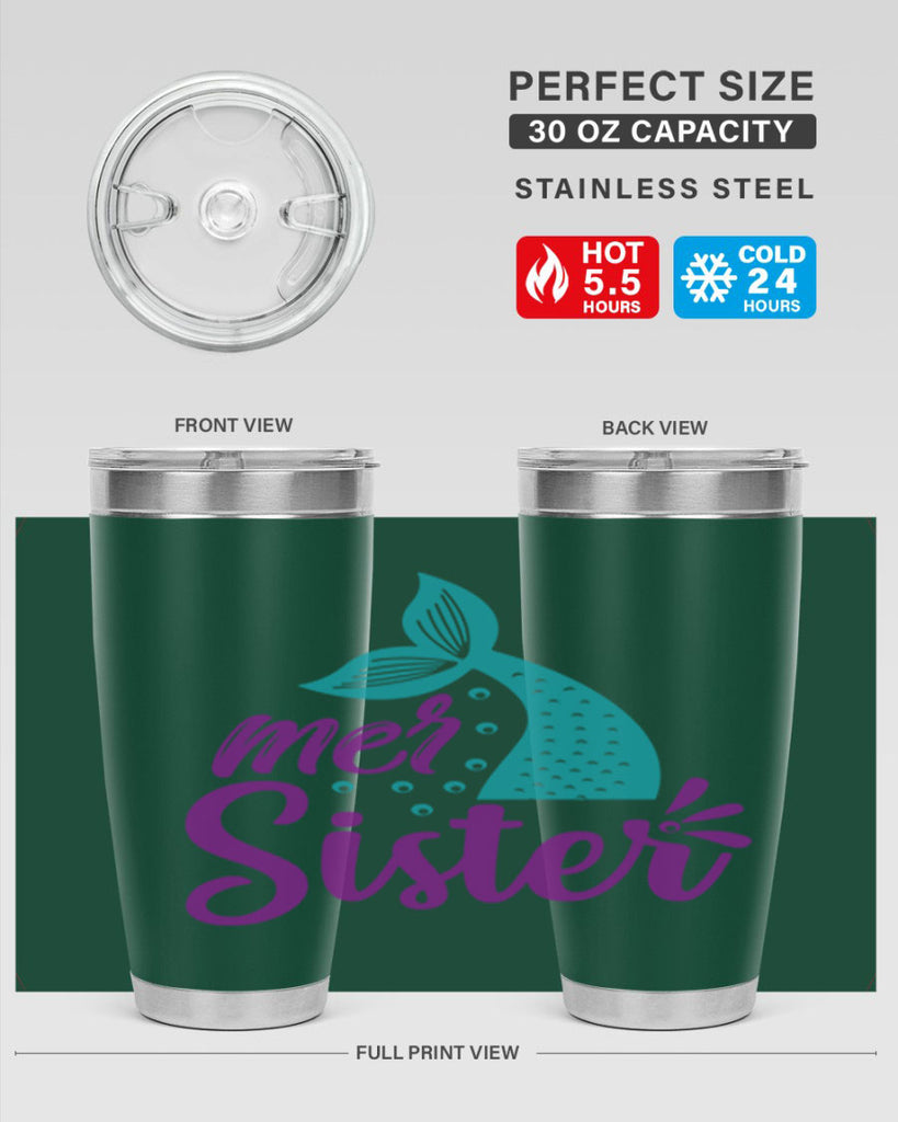 Mer Sister 346#- mermaid- Tumbler