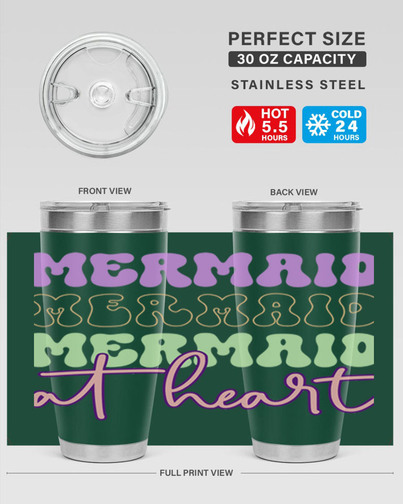 Mermaid At Heart 394#- mermaid- Tumbler