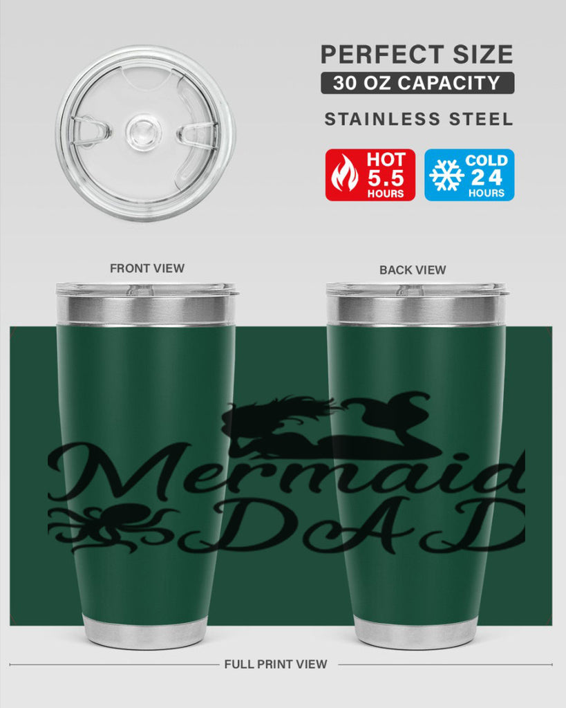 Mermaid Dad 357#- mermaid- Tumbler