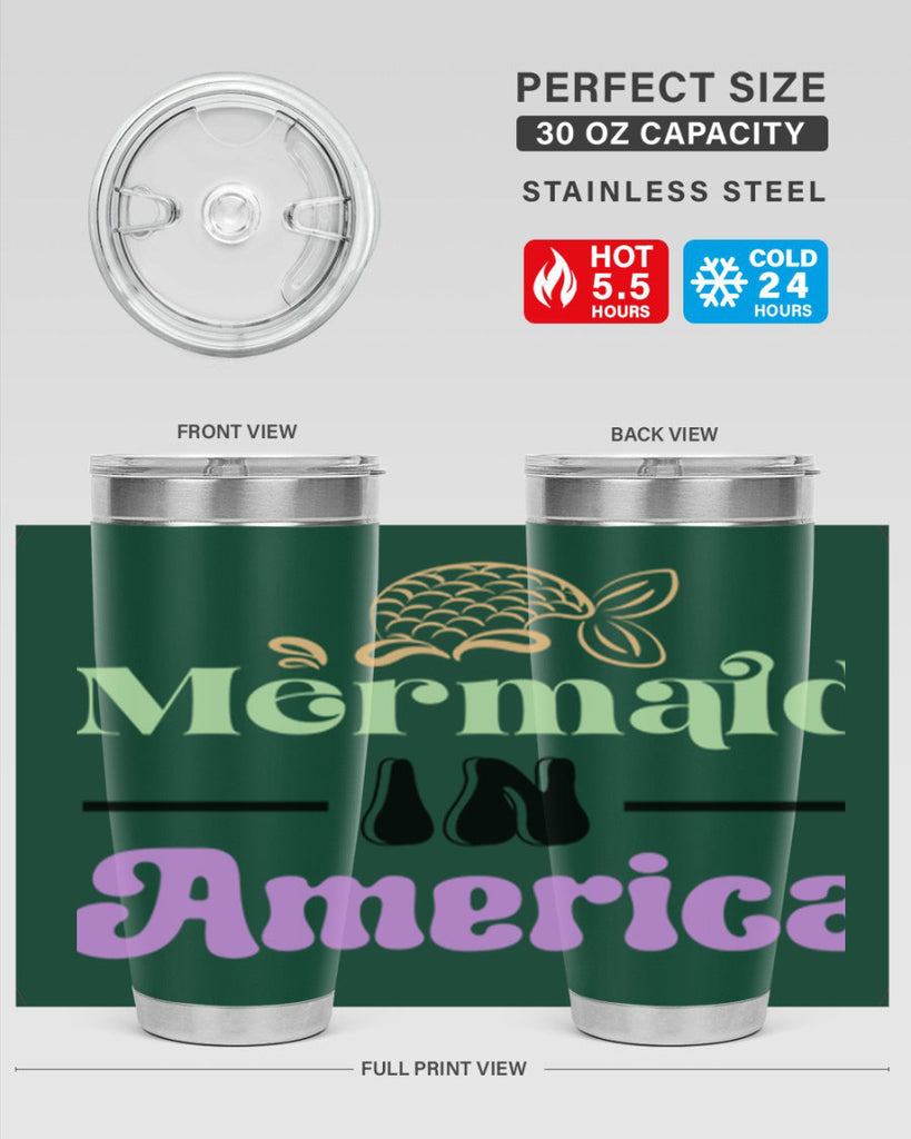 Mermaid In America 420#- mermaid- Tumbler