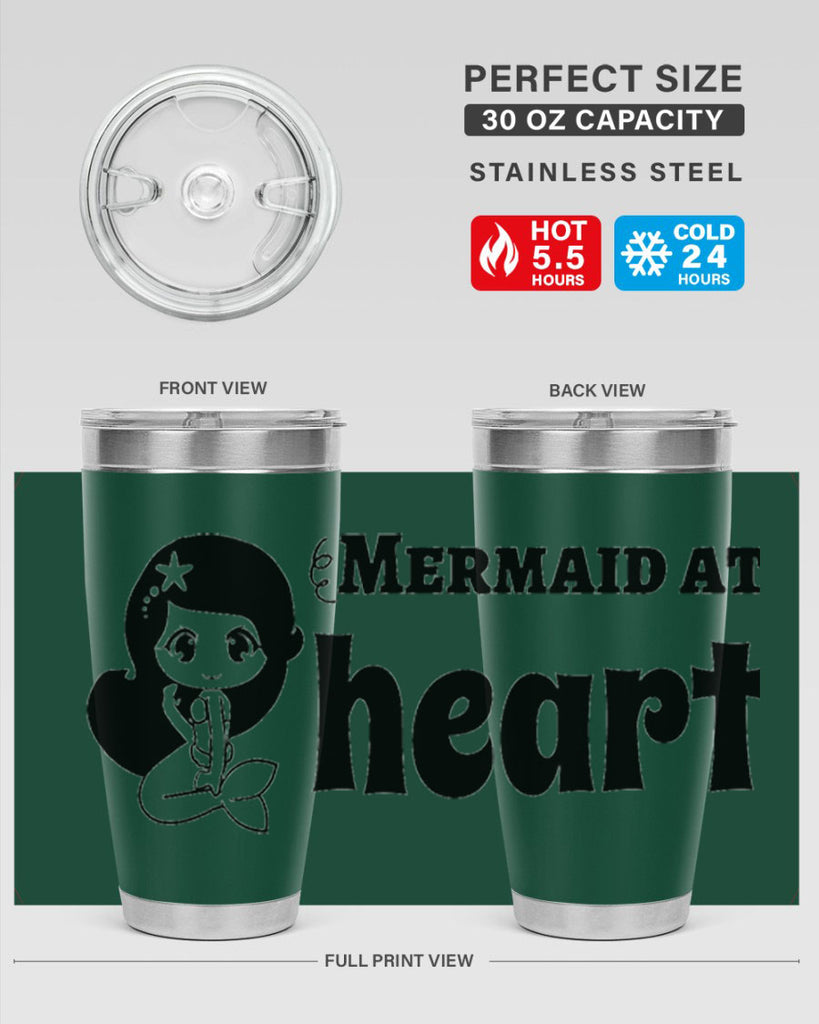 Mermaid at heart 393#- mermaid- Tumbler