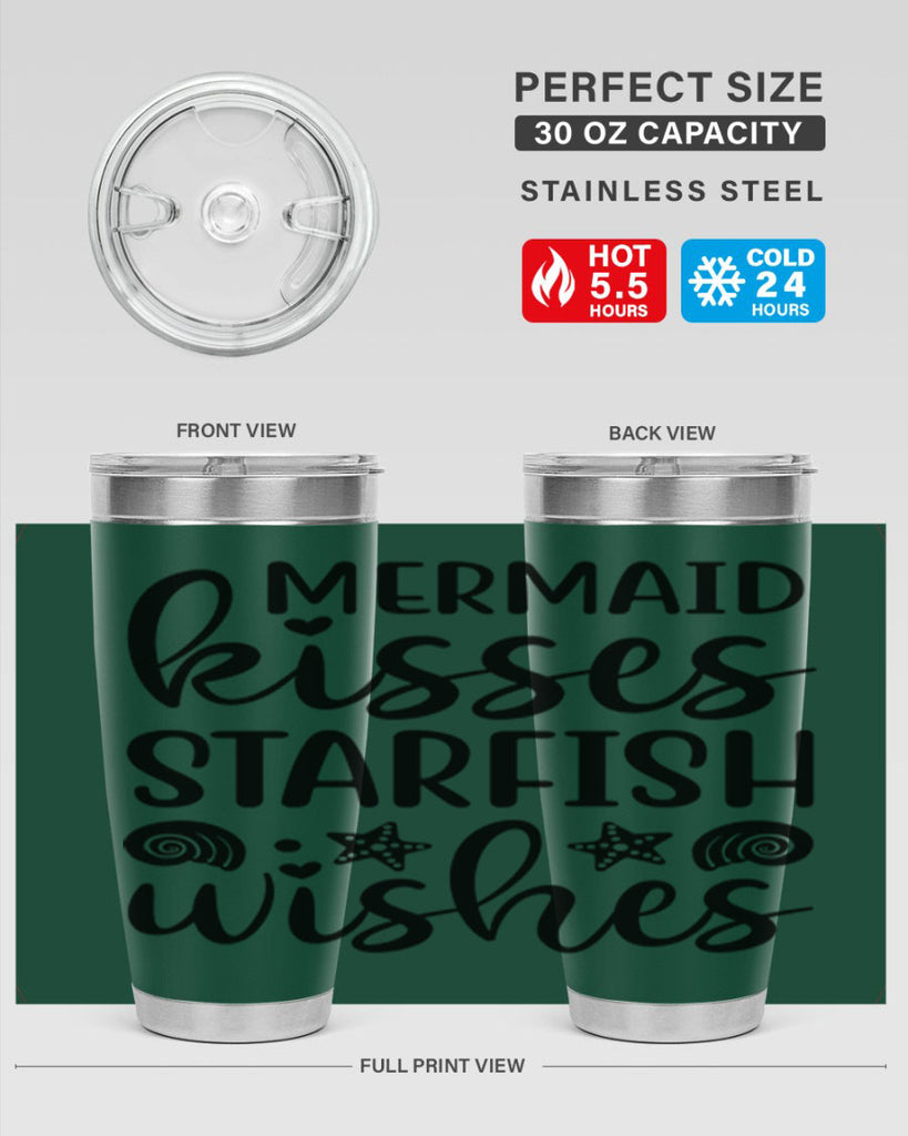Mermaid kisses starfish wishes 426#- mermaid- Tumbler