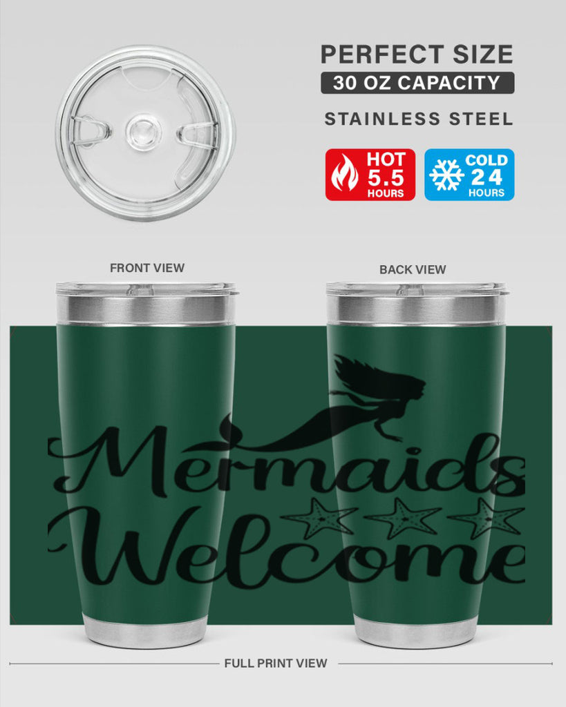 Mermaids welcome 498#- mermaid- Tumbler