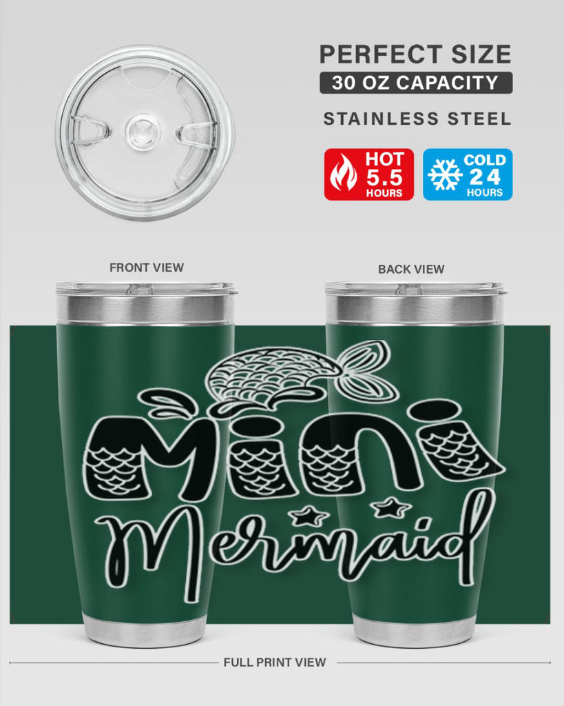 Mini Mermaid 508#- mermaid- Tumbler