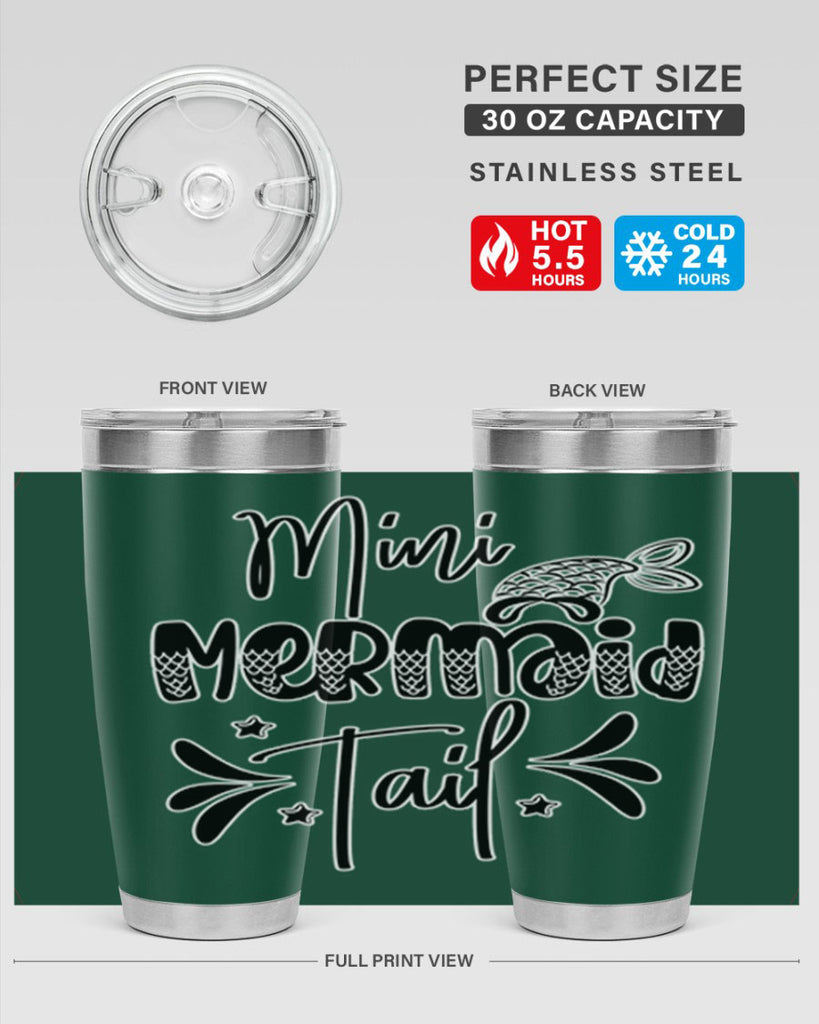 Mini Mermaid Tail 513#- mermaid- Tumbler