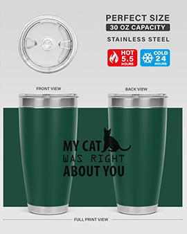 My Cat Was Right Style 72#- cat- Tumbler