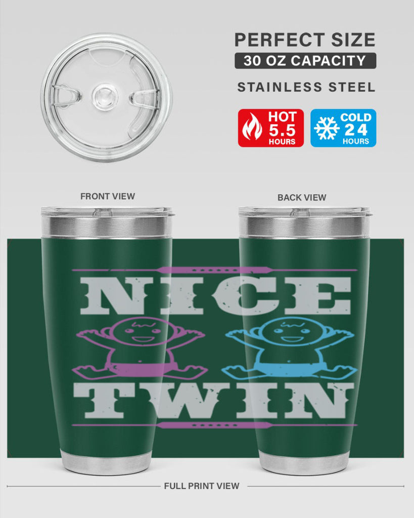 Nice Twin Style 26#- baby shower- tumbler