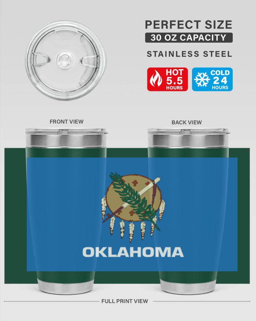 Oklahoma 16#- Us Flags- Tumbler