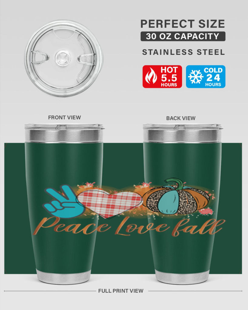 Peace Love Fall 466#- fall- Tumbler