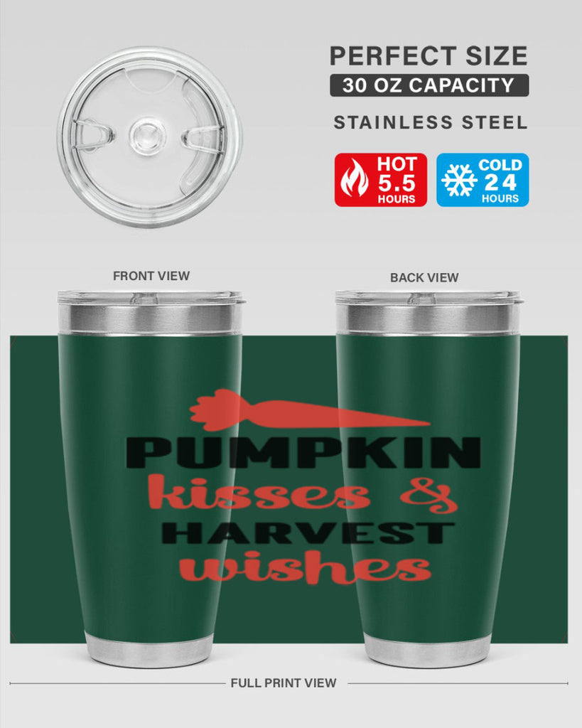 Pumpkin kisses harvest wishes 524#- fall- Tumbler