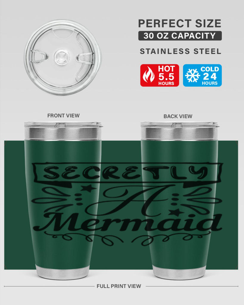 Secretly a mermaid 579#- mermaid- Tumbler