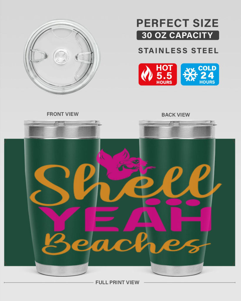 Shell Yeah Beaches 586#- mermaid- Tumbler