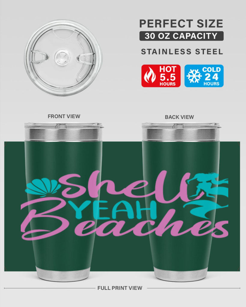 Shell Yeah Beaches 590#- mermaid- Tumbler