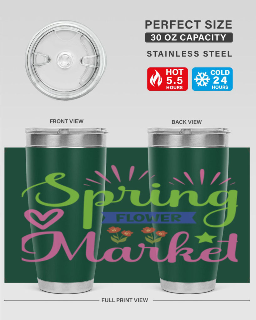 Spring Flower Market  487#- spring- Tumbler