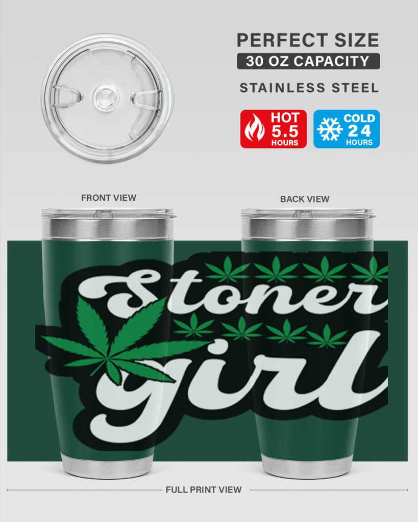 Stoner girl 263#- marijuana- Tumbler