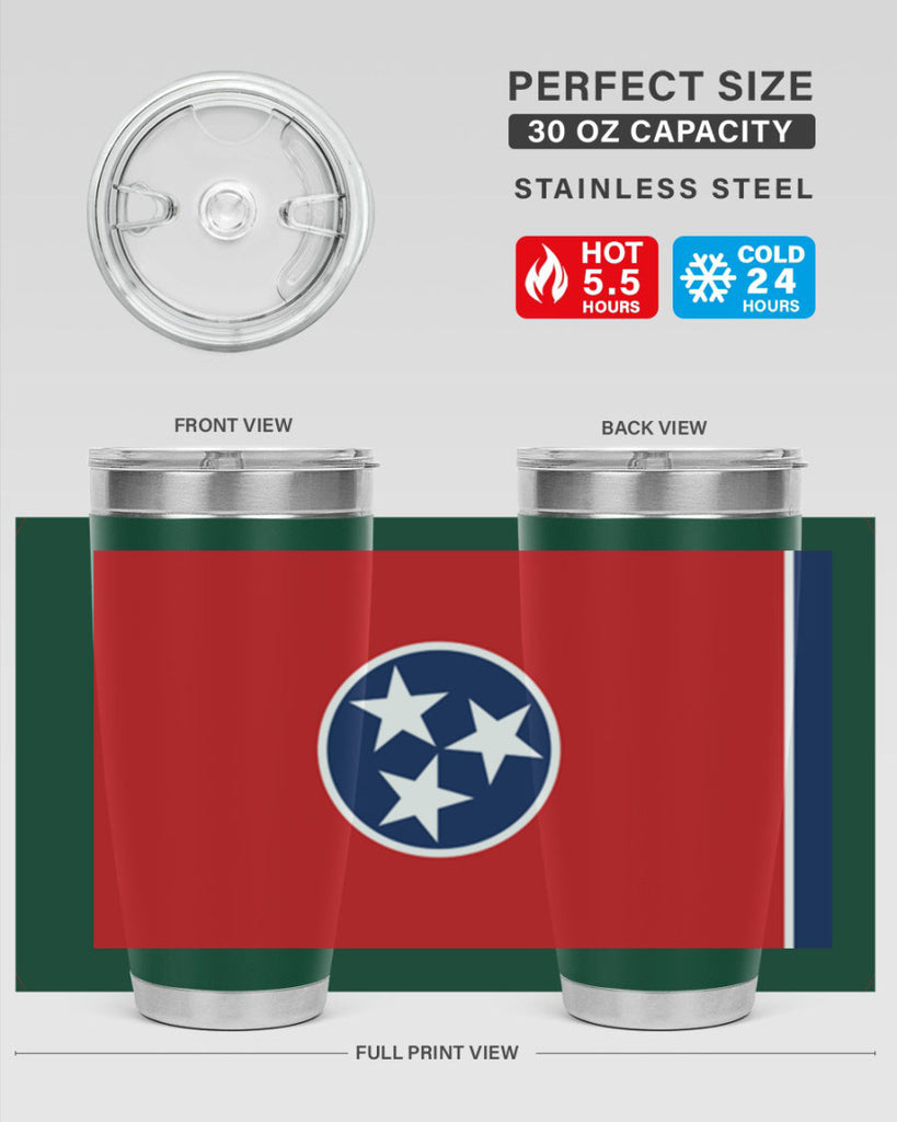 Tennessee 10#- Us Flags- Tumbler