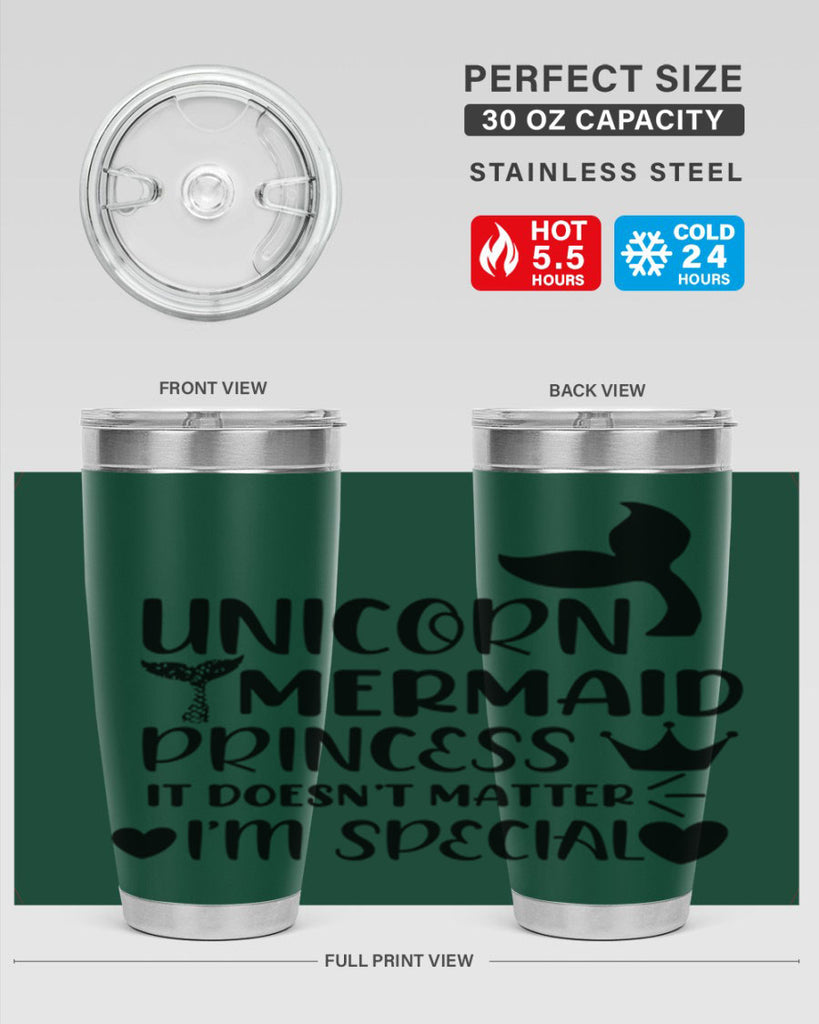 Unicorn Mermaid princess it doesnt 662#- mermaid- Tumbler