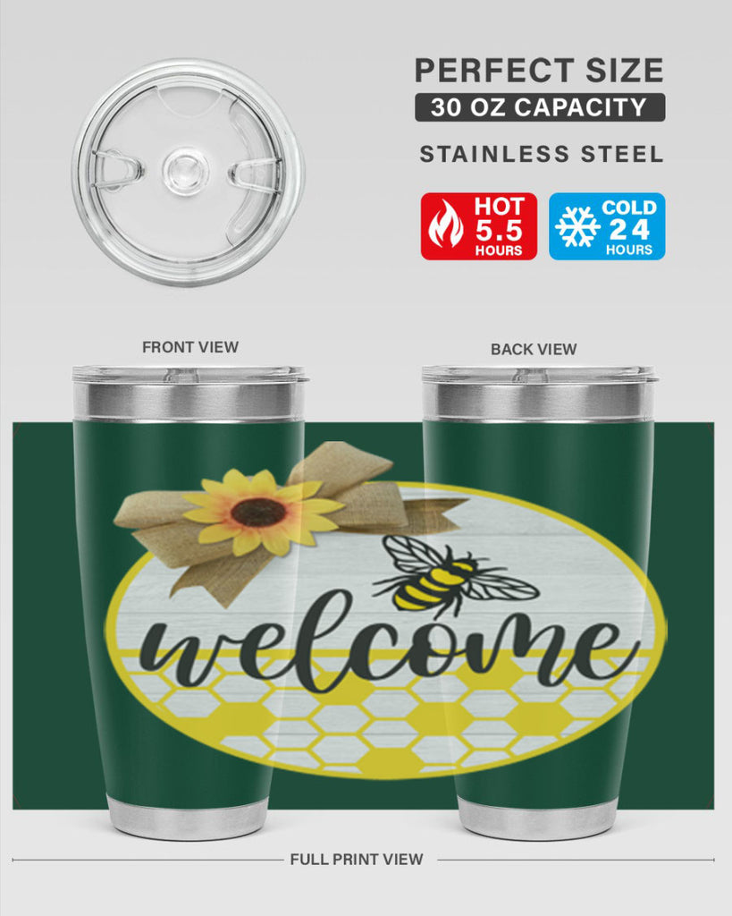 Welcome Bee and hive Mockup566#- spring- Tumbler