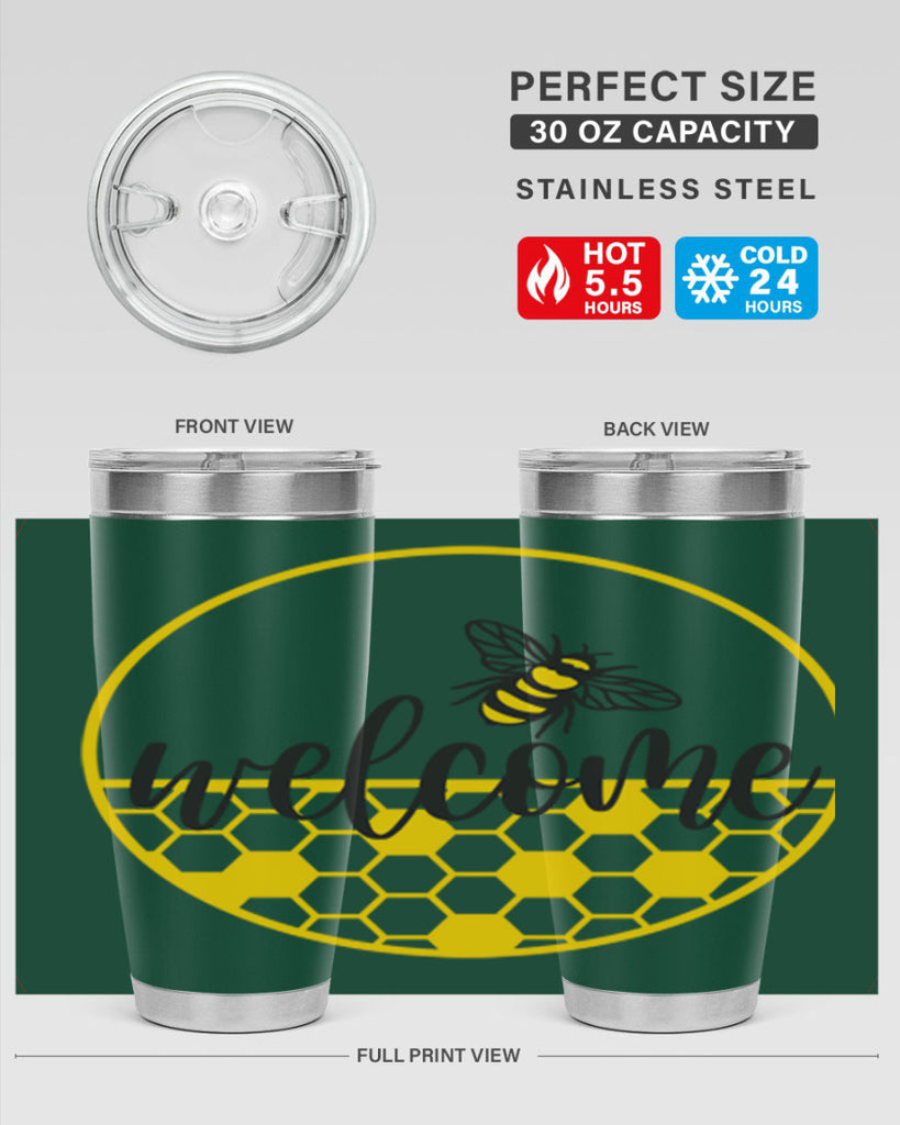 Welcome Bee and hive567#- spring- Tumbler